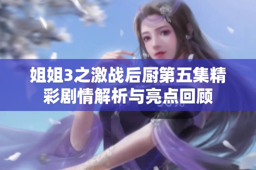姐姐3之激战后厨第五集精彩剧情解析与亮点回顾