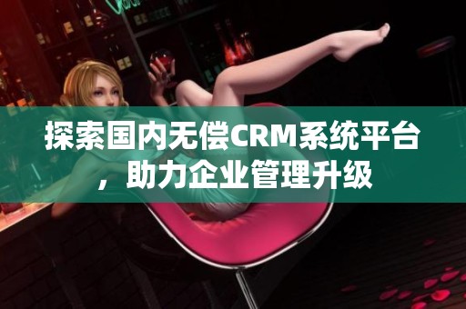 探索国内无偿CRM系统平台，助力企业管理升级