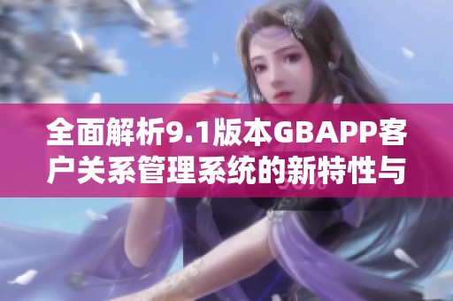 全面解析9.1版本GBAPP客户关系管理系统的新特性与功能
