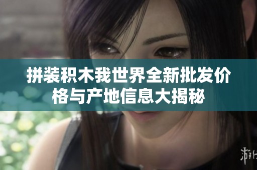 拼装积木我世界全新批发价格与产地信息大揭秘
