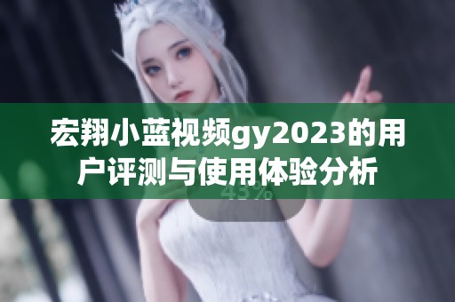宏翔小蓝视频gy2023的用户评测与使用体验分析