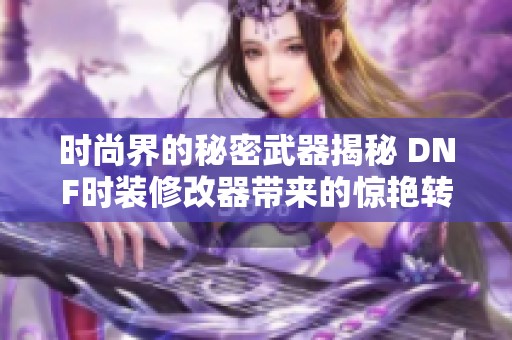 时尚界的秘密武器揭秘 DNF时装修改器带来的惊艳转变