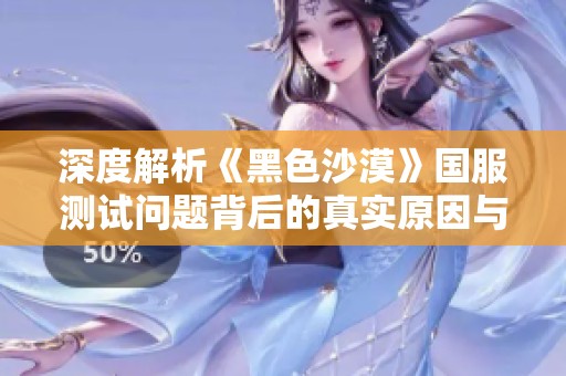 深度解析《黑色沙漠》国服测试问题背后的真实原因与挑战