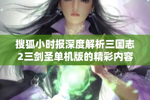 搜狐小时报深度解析三国志2三剑圣单机版的精彩内容与玩法