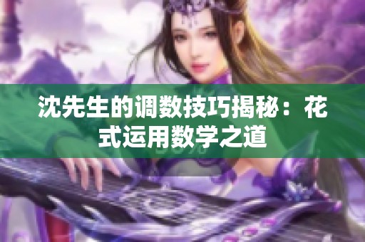 沈先生的调数技巧揭秘：花式运用数学之道
