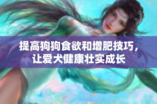 提高狗狗食欲和增肥技巧，让爱犬健康壮实成长