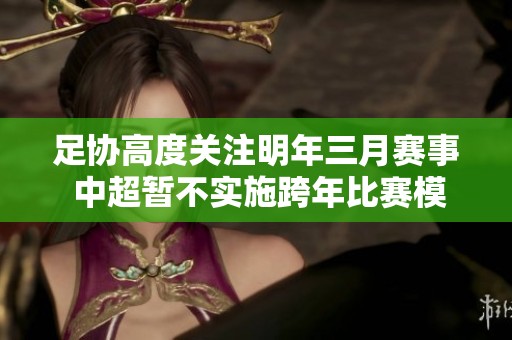 足协高度关注明年三月赛事 中超暂不实施跨年比赛模式