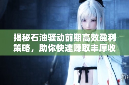 揭秘石油骚动前期高效盈利策略，助你快速赚取丰厚收益