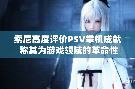 索尼高度评价PSV掌机成就 称其为游戏领域的革命性进化