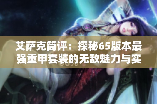 艾萨克简评：探秘65版本最强重甲套装的无敌魅力与实战表现