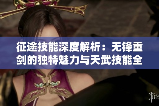 征途技能深度解析：无锋重剑的独特魅力与天武技能全攻略
