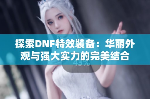 探索DNF特效装备：华丽外观与强大实力的完美结合