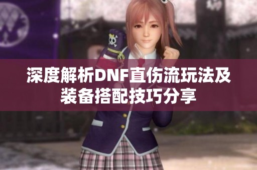 深度解析DNF直伤流玩法及装备搭配技巧分享