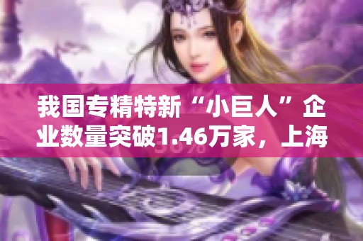 我国专精特新“小巨人”企业数量突破1.46万家，上海市表现突出
