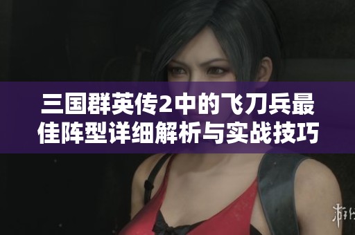 三国群英传2中的飞刀兵最佳阵型详细解析与实战技巧分享