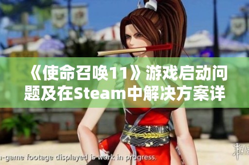 《使命召唤11》游戏启动问题及在Steam中解决方案详解