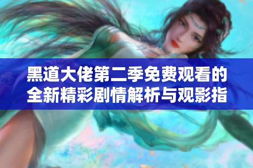 黑道大佬第二季免费观看的全新精彩剧情解析与观影指南