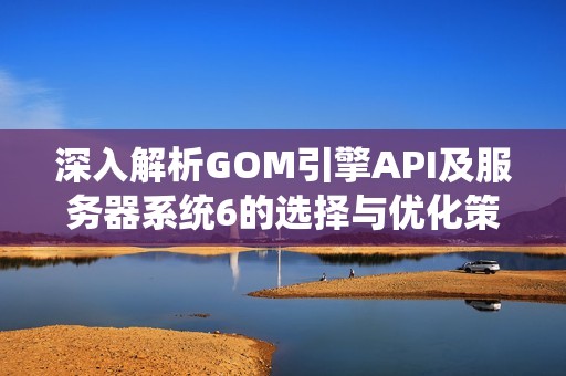 深入解析GOM引擎API及服务器系统6的选择与优化策略