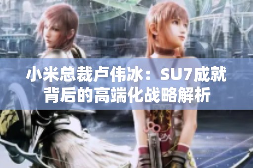 小米总裁卢伟冰：SU7成就背后的高端化战略解析
