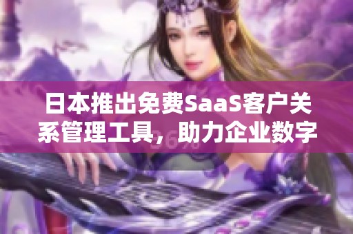 日本推出免费SaaS客户关系管理工具，助力企业数字化转型