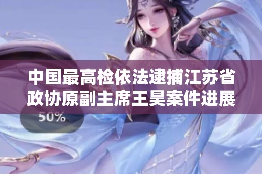 中国最高检依法逮捕江苏省政协原副主席王昊案件进展情况解析