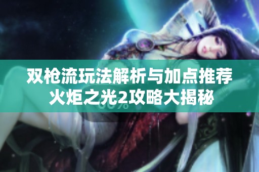 双枪流玩法解析与加点推荐 火炬之光2攻略大揭秘