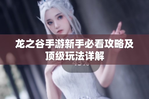 龙之谷手游新手必看攻略及顶级玩法详解