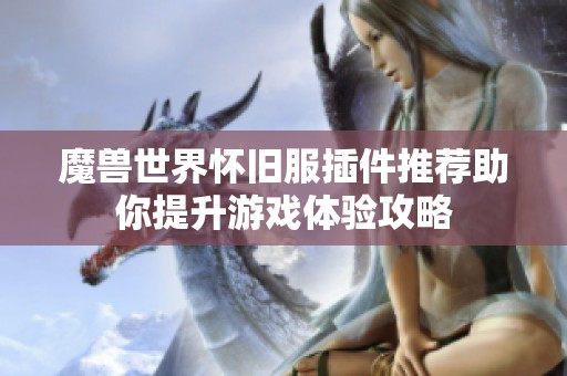 魔兽世界怀旧服插件推荐助你提升游戏体验攻略