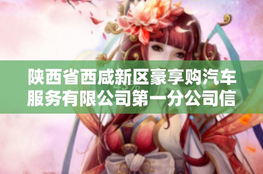 陕西省西咸新区豪享购汽车服务有限公司第一分公司信息查询