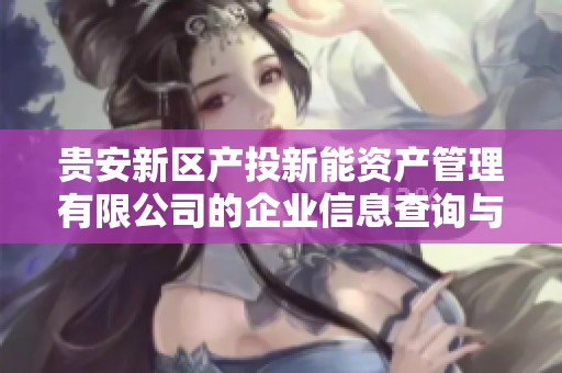 贵安新区产投新能资产管理有限公司的企业信息查询与分析