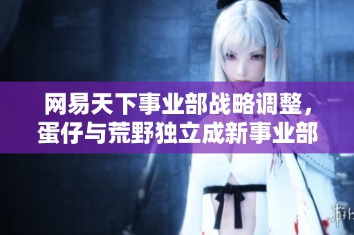 网易天下事业部战略调整，蛋仔与荒野独立成新事业部