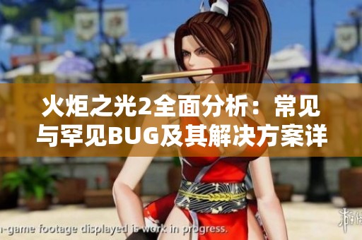 火炬之光2全面分析：常见与罕见BUG及其解决方案详解