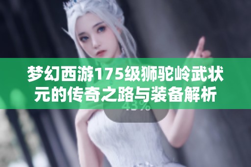 梦幻西游175级狮驼岭武状元的传奇之路与装备解析