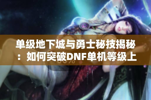 单级地下城与勇士秘技揭秘：如何突破DNF单机等级上限攻略