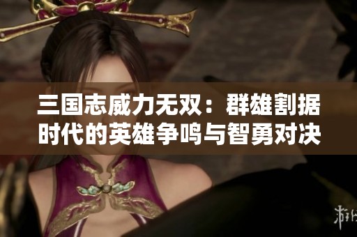 三国志威力无双：群雄割据时代的英雄争鸣与智勇对决