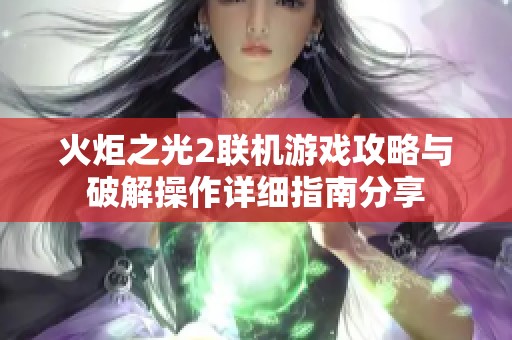 火炬之光2联机游戏攻略与破解操作详细指南分享