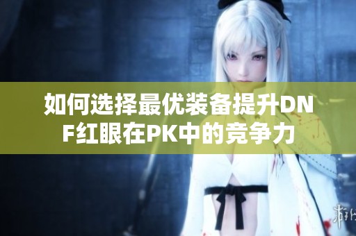 如何选择最优装备提升DNF红眼在PK中的竞争力