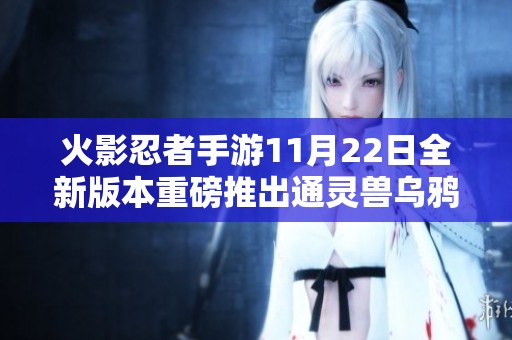 火影忍者手游11月22日全新版本重磅推出通灵兽乌鸦惊艳亮相