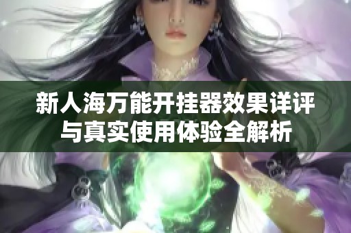 新人海万能开挂器效果详评与真实使用体验全解析