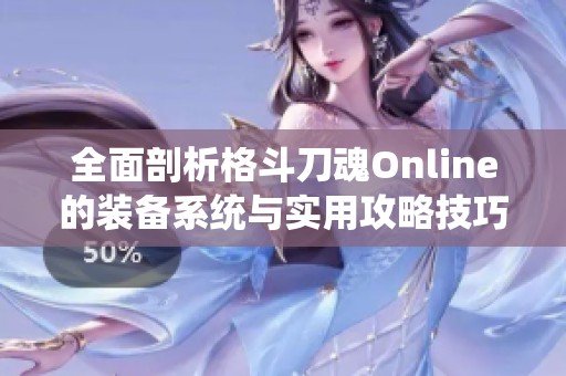 全面剖析格斗刀魂Online的装备系统与实用攻略技巧探讨