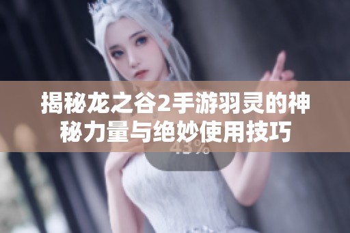 揭秘龙之谷2手游羽灵的神秘力量与绝妙使用技巧