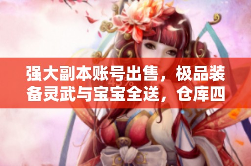 强大副本账号出售，极品装备灵武与宝宝全送，仓库四级宝藏等你来拿