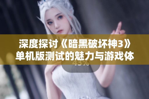深度探讨《暗黑破坏神3》单机版测试的魅力与游戏体验