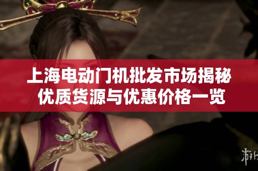 上海电动门机批发市场揭秘 优质货源与优惠价格一览