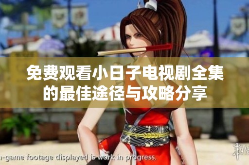 免费观看小日子电视剧全集的最佳途径与攻略分享
