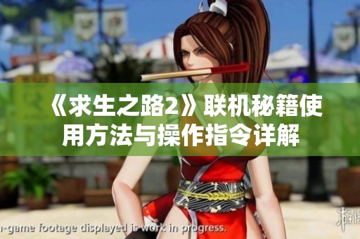 《求生之路2》联机秘籍使用方法与操作指令详解