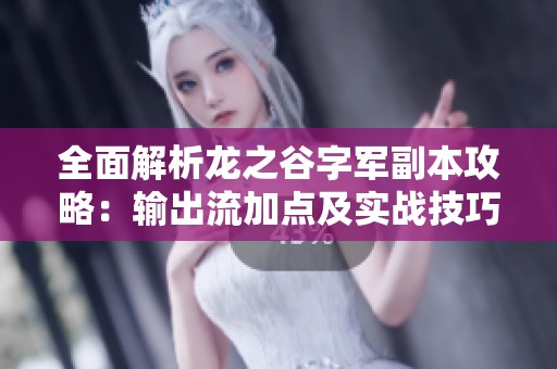 全面解析龙之谷字军副本攻略：输出流加点及实战技巧详解