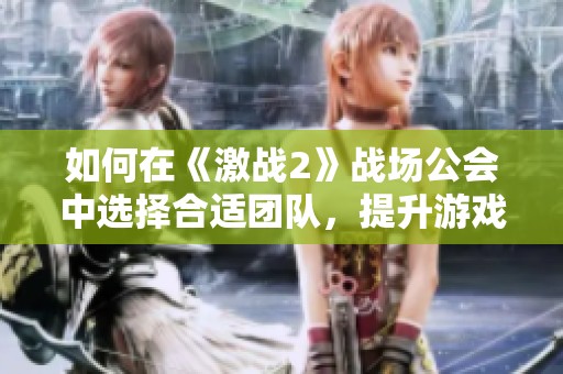 如何在《激战2》战场公会中选择合适团队，提升游戏乐趣与体验