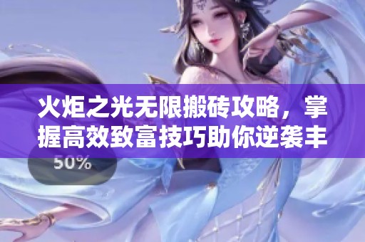 火炬之光无限搬砖攻略，掌握高效致富技巧助你逆袭丰收