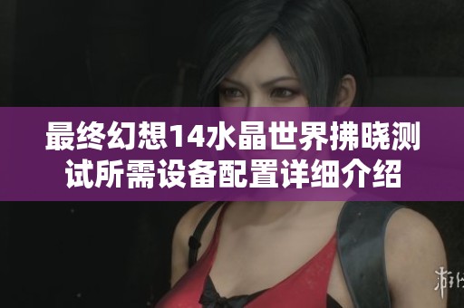 最终幻想14水晶世界拂晓测试所需设备配置详细介绍
